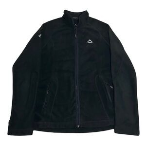 K-Way Women’s Black Guinevere Fleece Jacket Zip Size Small Protect Wild Fish